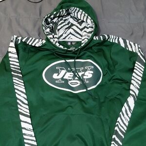 Green Jets Hoodie with Zebra Accents
